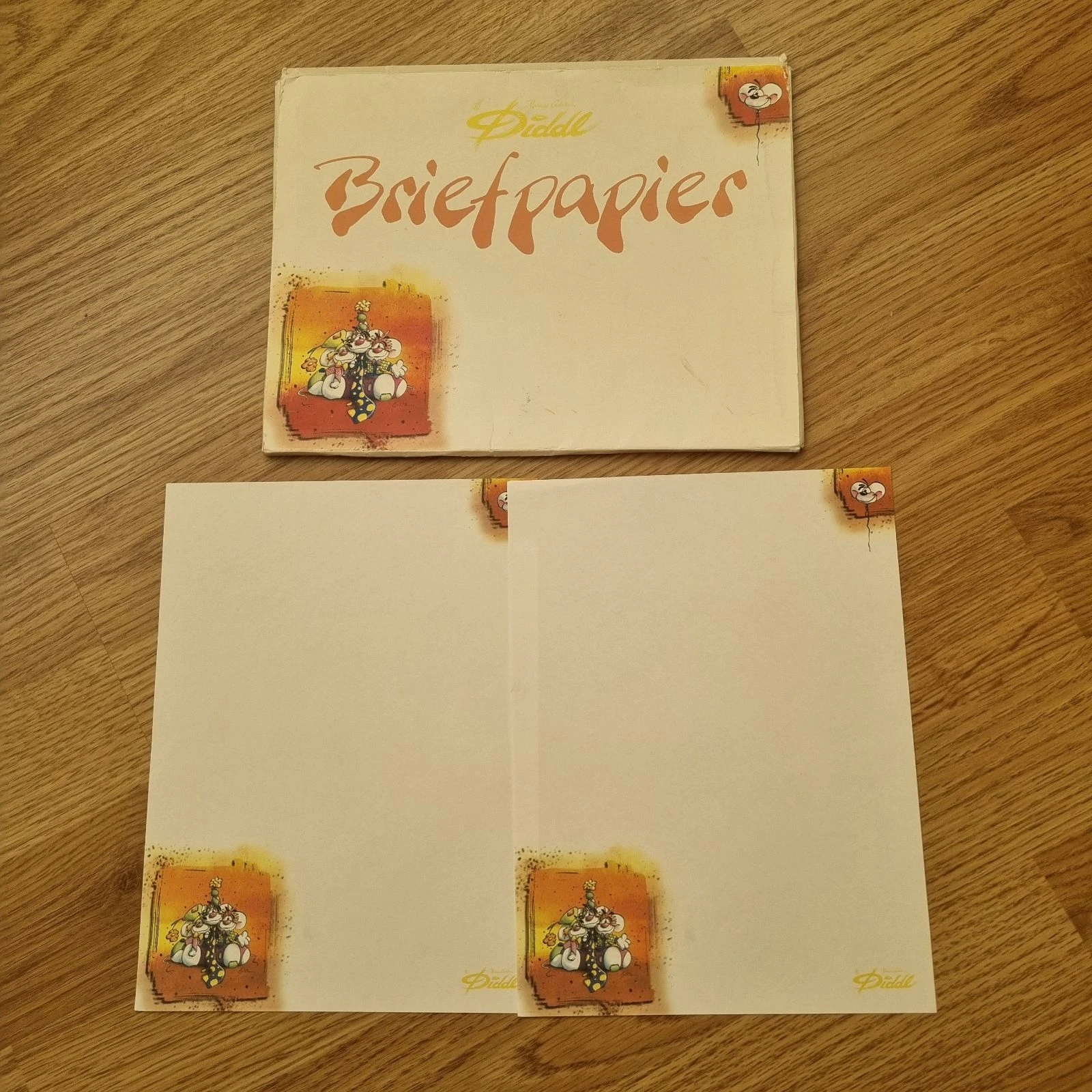 Diddl witte briefpapiermap + 2 briefpapier 36